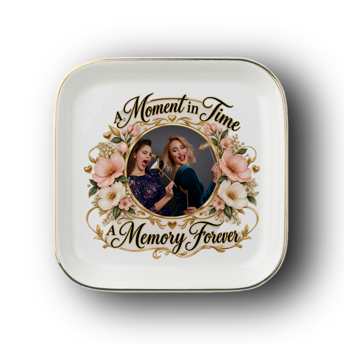 Personalized Photo Jewelry Dish – Custom Memory Keepsake Gift