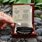 Leather/Stainless Steel Bracelet To My Stepped Up Dad - From Son/Daughter