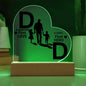 Heart Acrylic Plaque-Dads first love daughter/son