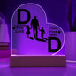 Heart Acrylic Plaque-Dads first love daughter/son
