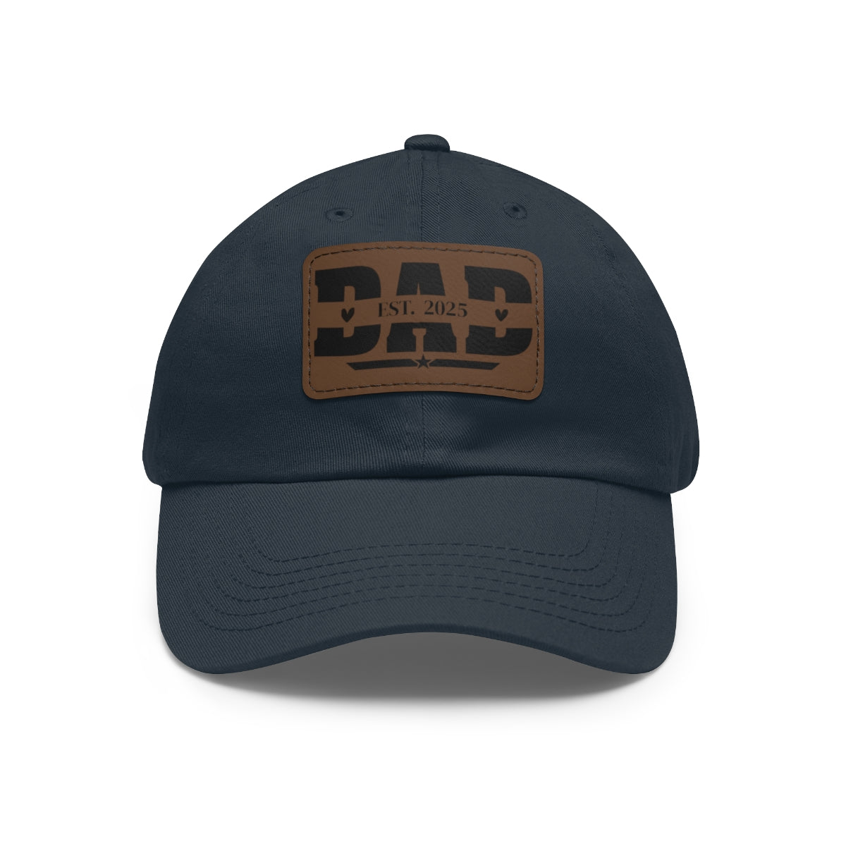 Dad Hat with Leather Patch-Est 2025 (Rectangle)
