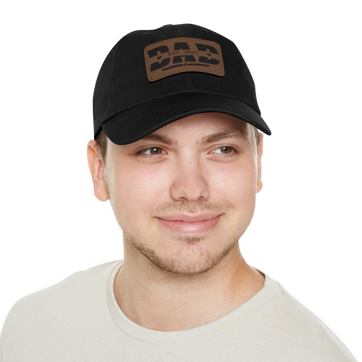 Dad Hat with Leather Patch-Est 2025 (Rectangle)