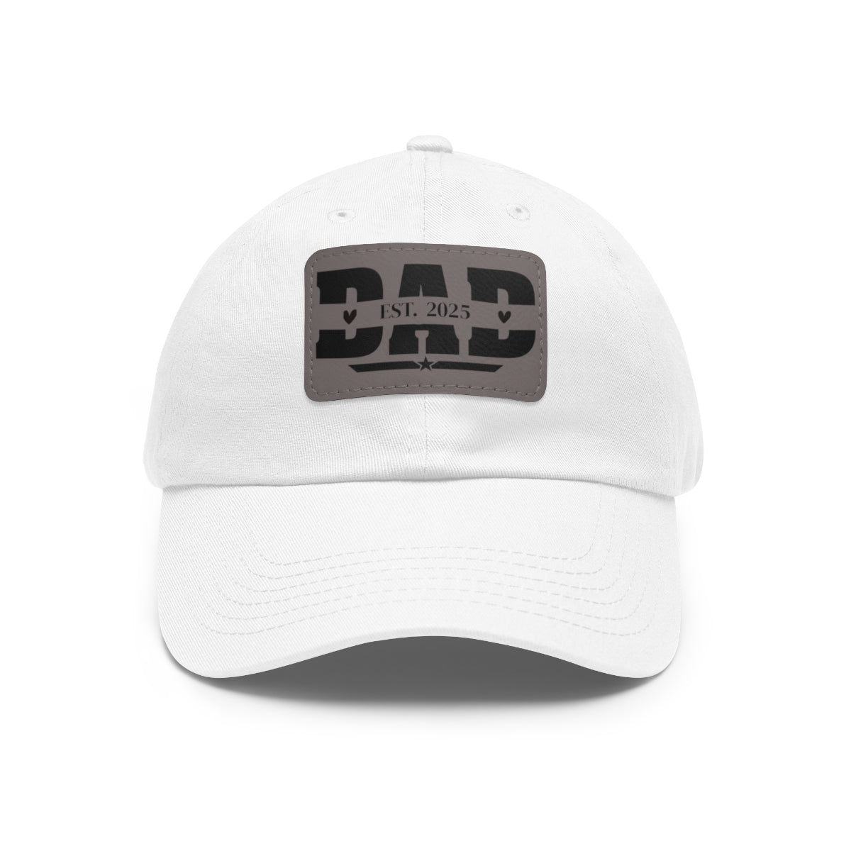 Dad Hat with Leather Patch-Est 2025 (Rectangle)