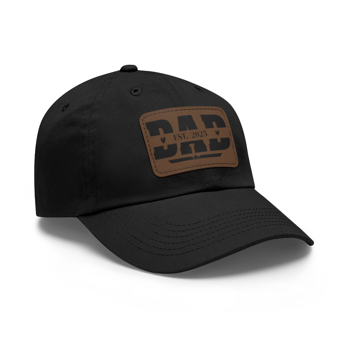 Dad Hat with Leather Patch-Est 2025 (Rectangle)