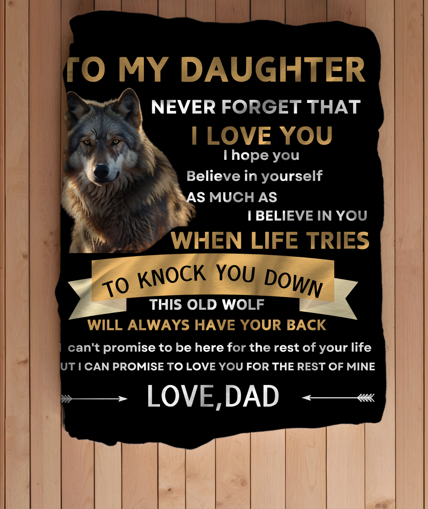 TO MY DAUGHTER-NEVER FORGET [VELVET BLANKET 50X60