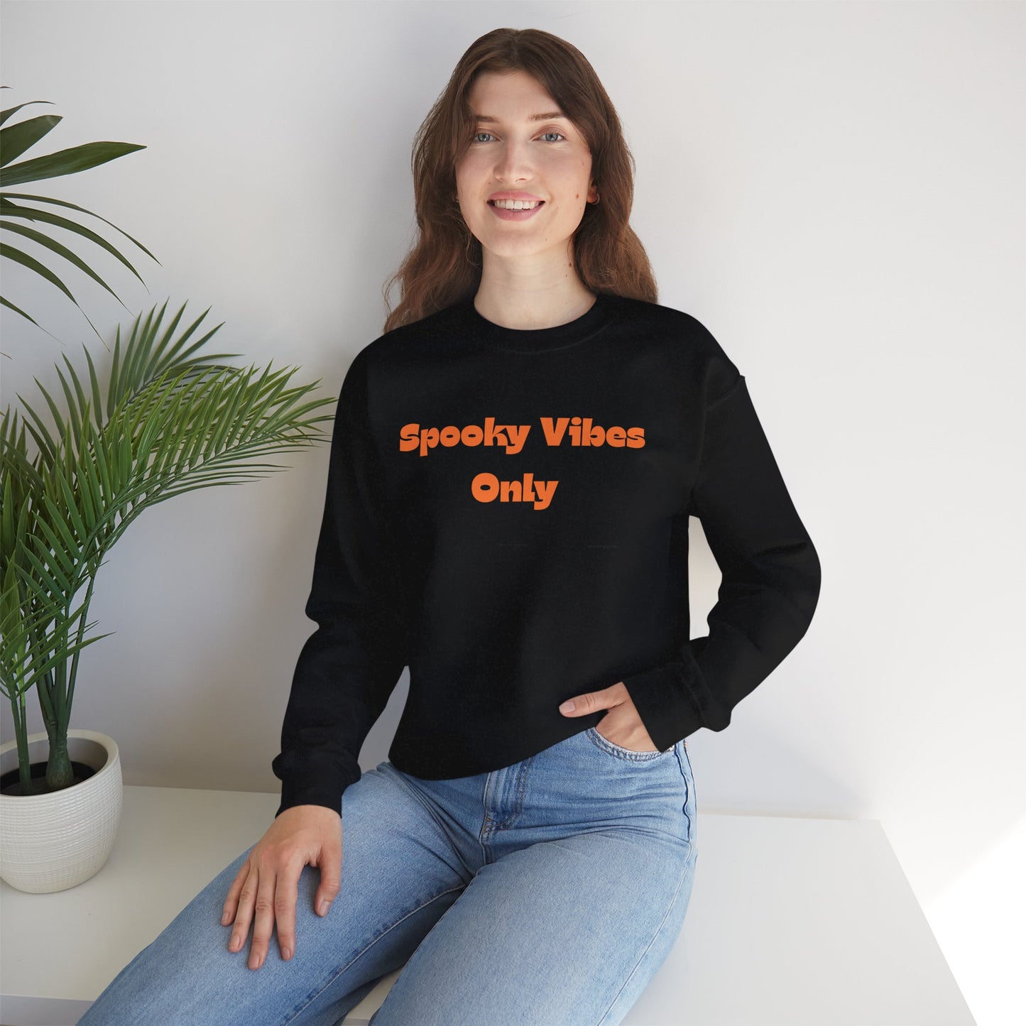 Spooky Vibes Only Sweatshirt — Halloween Cozy Crewneck