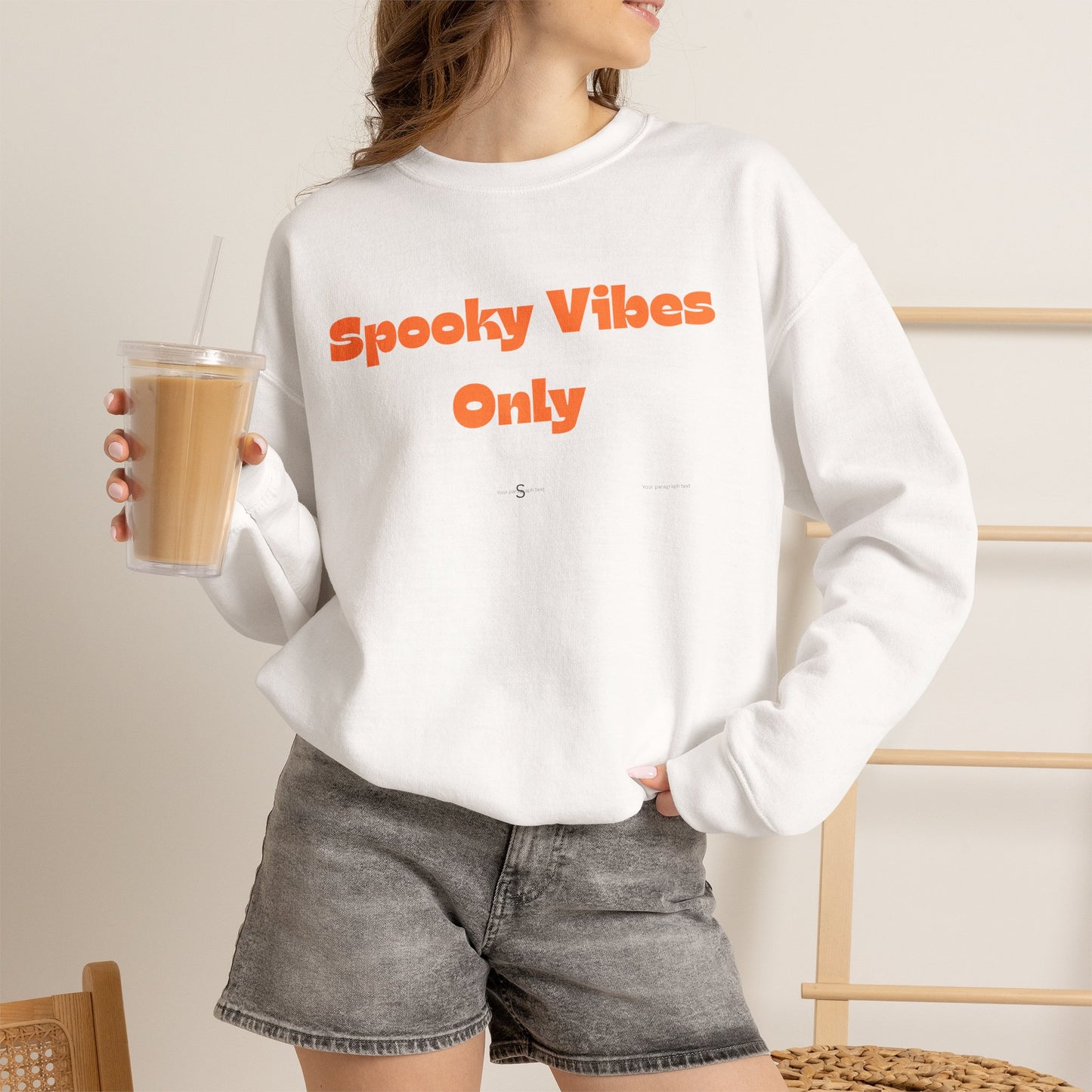 Spooky Vibes Only Sweatshirt — Halloween Cozy Crewneck