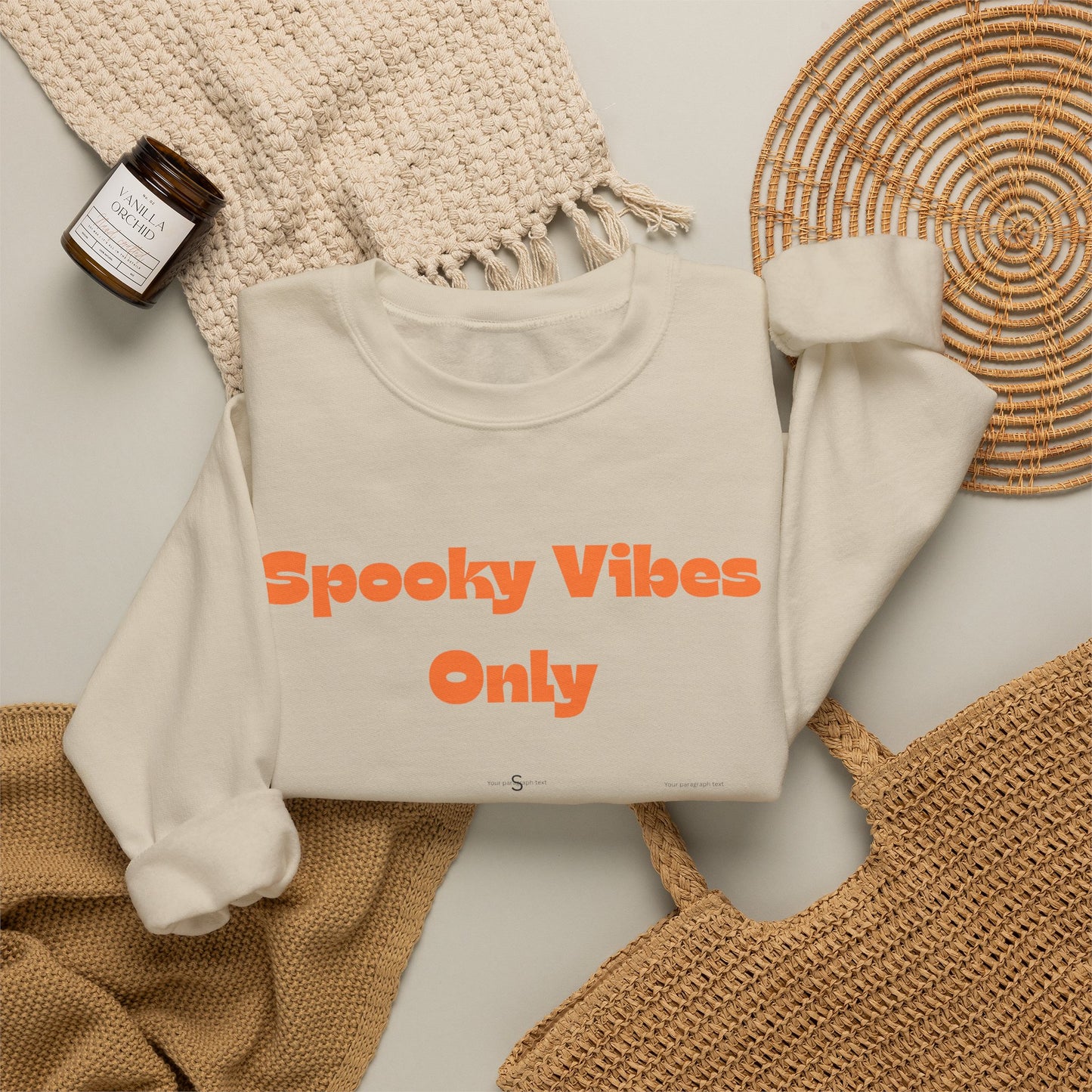 Spooky Vibes Only Sweatshirt — Halloween Cozy Crewneck