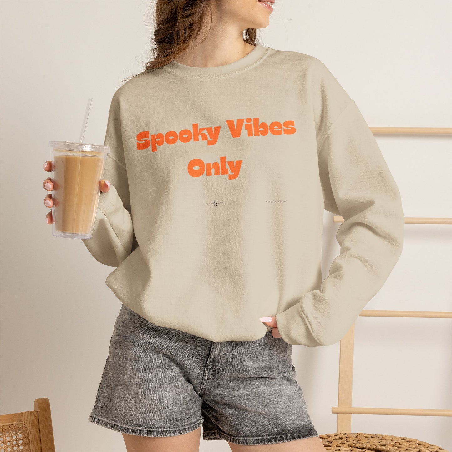 Spooky Vibes Only Sweatshirt — Halloween Cozy Crewneck