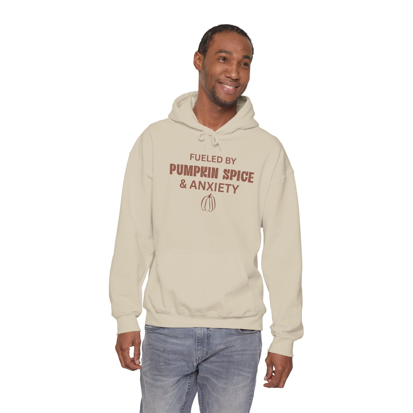 Pumpkin Spice & Anxiety Hoodie — Funny Fall Coffee Sweatshirt