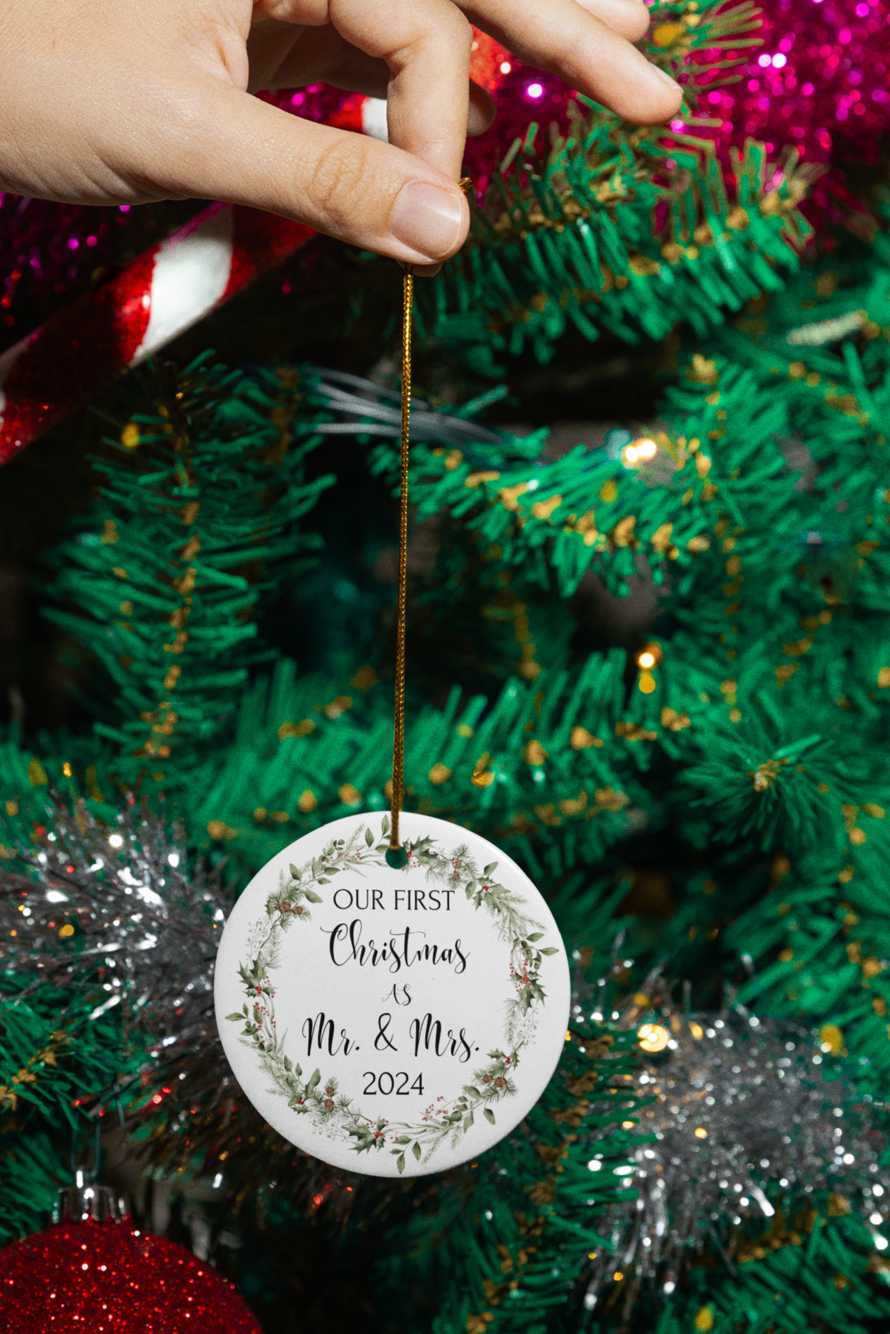 OUR FIRST Christmas Ornament Personalized