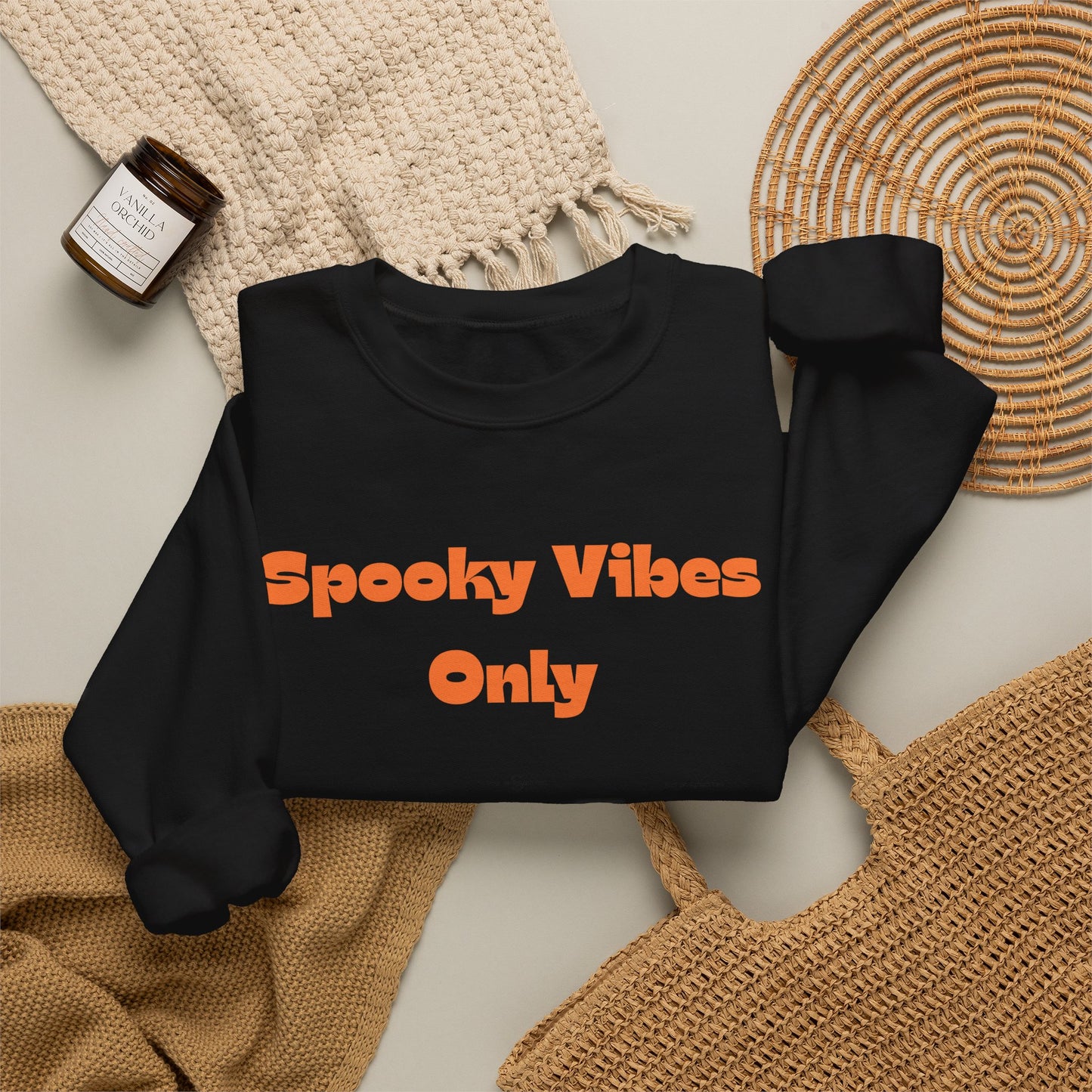 Spooky Vibes Only Sweatshirt — Halloween Cozy Crewneck