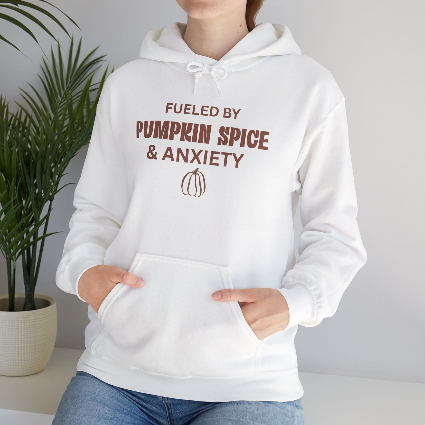 Pumpkin Spice & Anxiety Hoodie — Funny Fall Coffee Sweatshirt