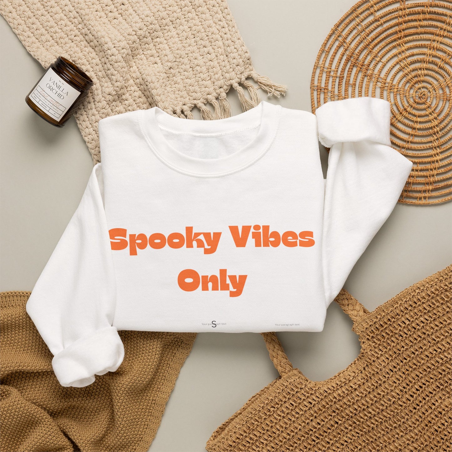 Spooky Vibes Only Sweatshirt — Halloween Cozy Crewneck