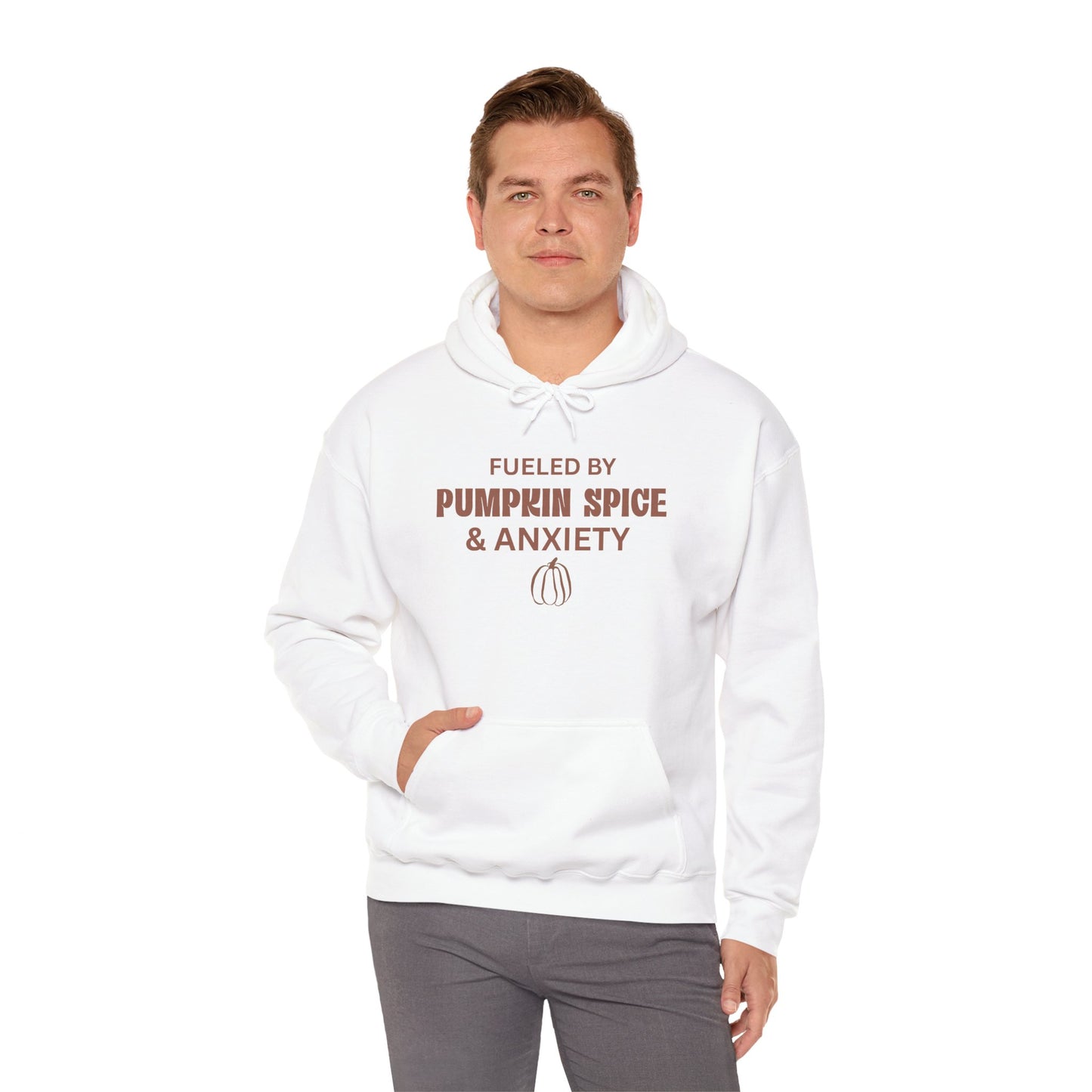 Pumpkin Spice & Anxiety Hoodie — Funny Fall Coffee Sweatshirt