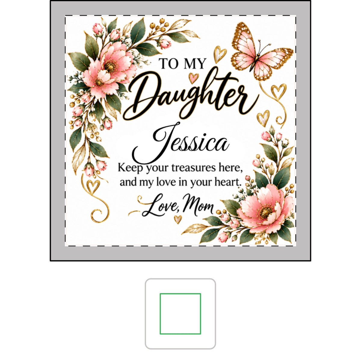 Personalized Daughter Jewelry Dish – Custom Name Keepsake Gift from Mom