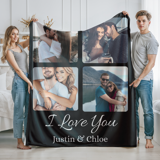 Personalized Couple Photo Blanket