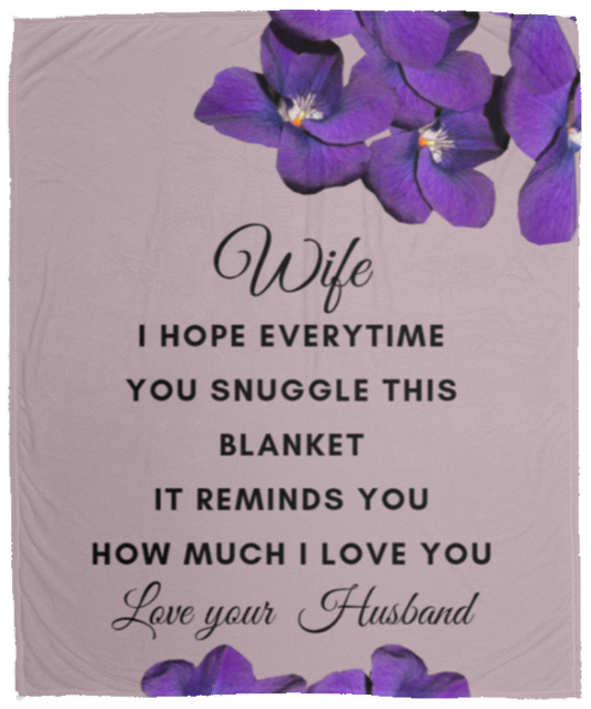 Wife  Blanket - Violet Flowers