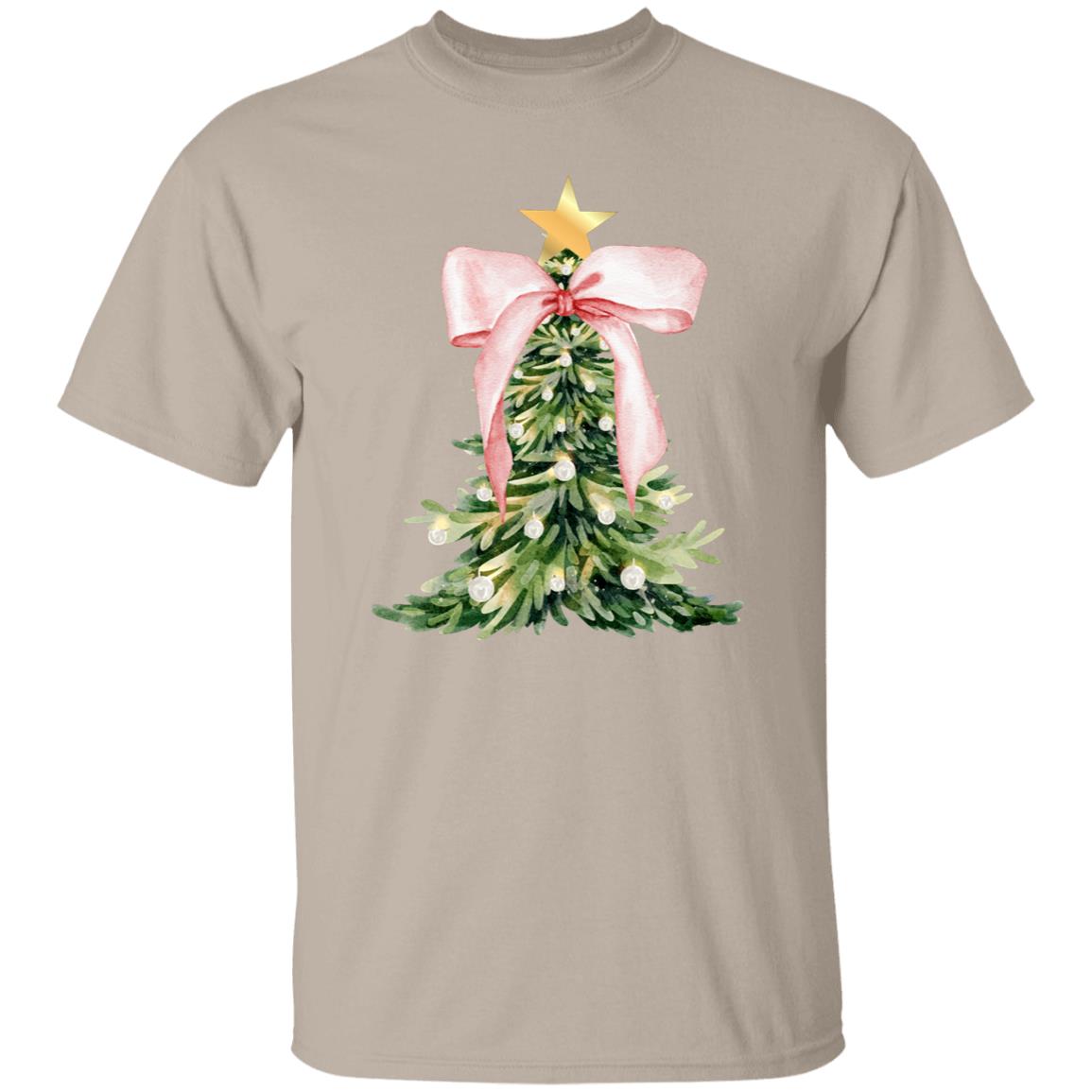 Pink Bow Christmas Tree T-Shirt [ Sweatshirt