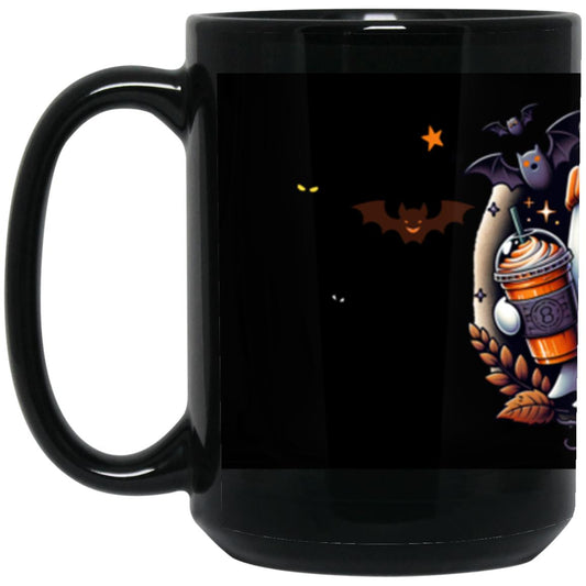 Halloween Ghost Coffee Mug-Black-15oz