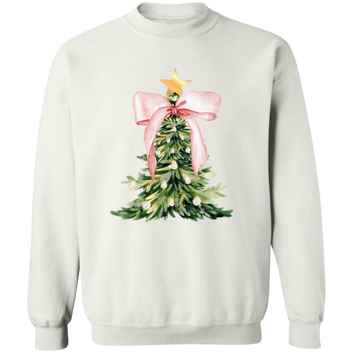 Pink Bow Christmas Tree T-Shirt [ Sweatshirt