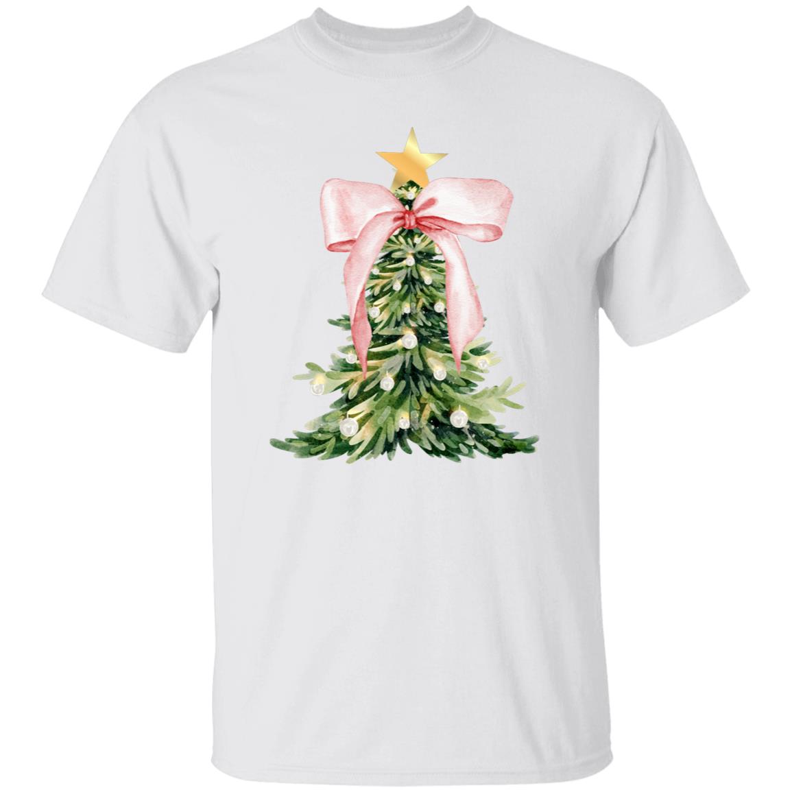 Pink Bow Christmas Tree T-Shirt [ Sweatshirt