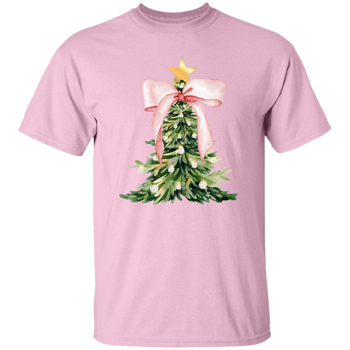 Pink Bow Christmas Tree T-Shirt [ Sweatshirt