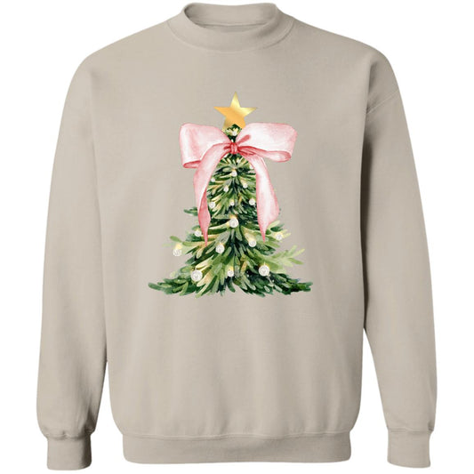 Pink Bow Christmas Tree T-Shirt [ Sweatshirt