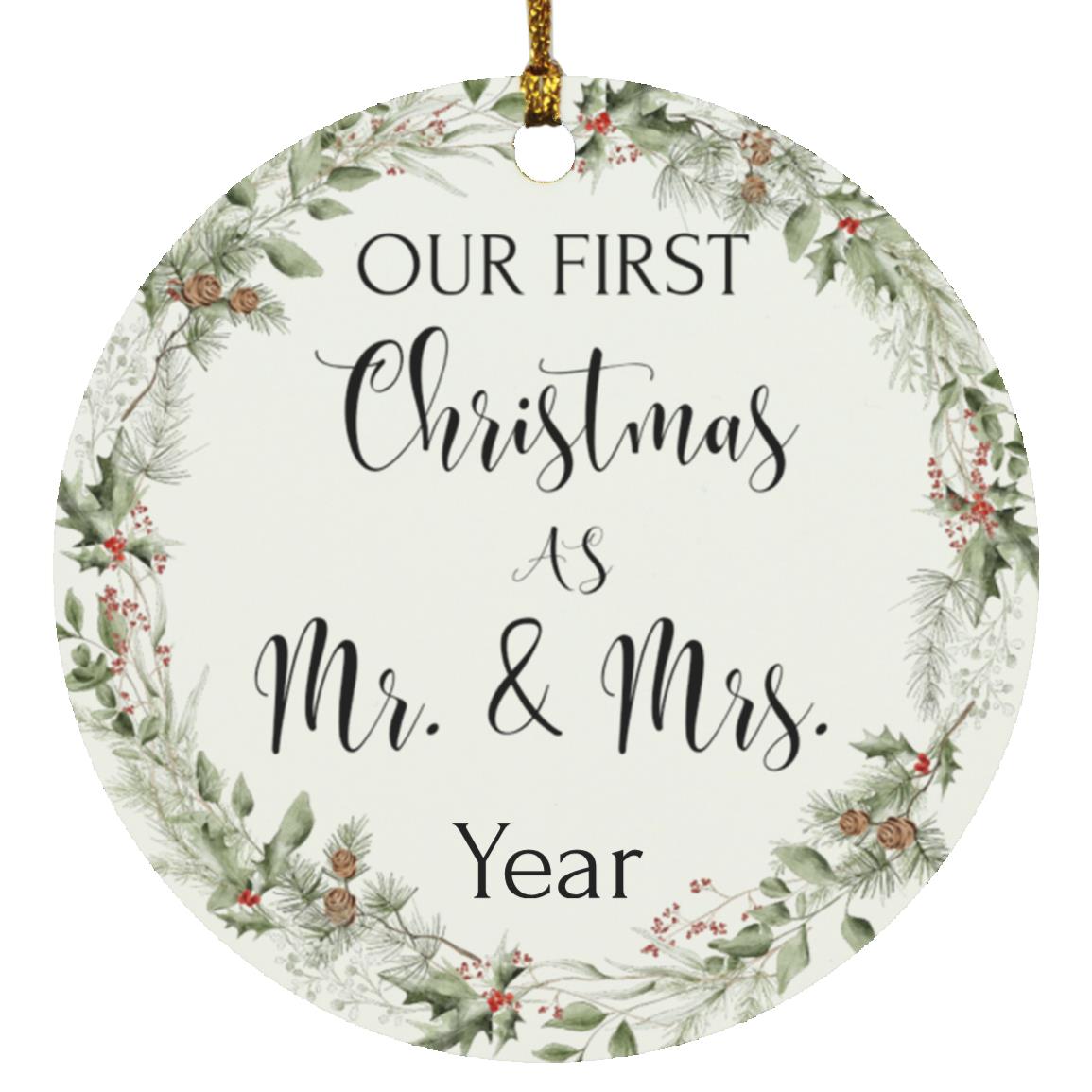 OUR FIRST Christmas Ornament Personalized