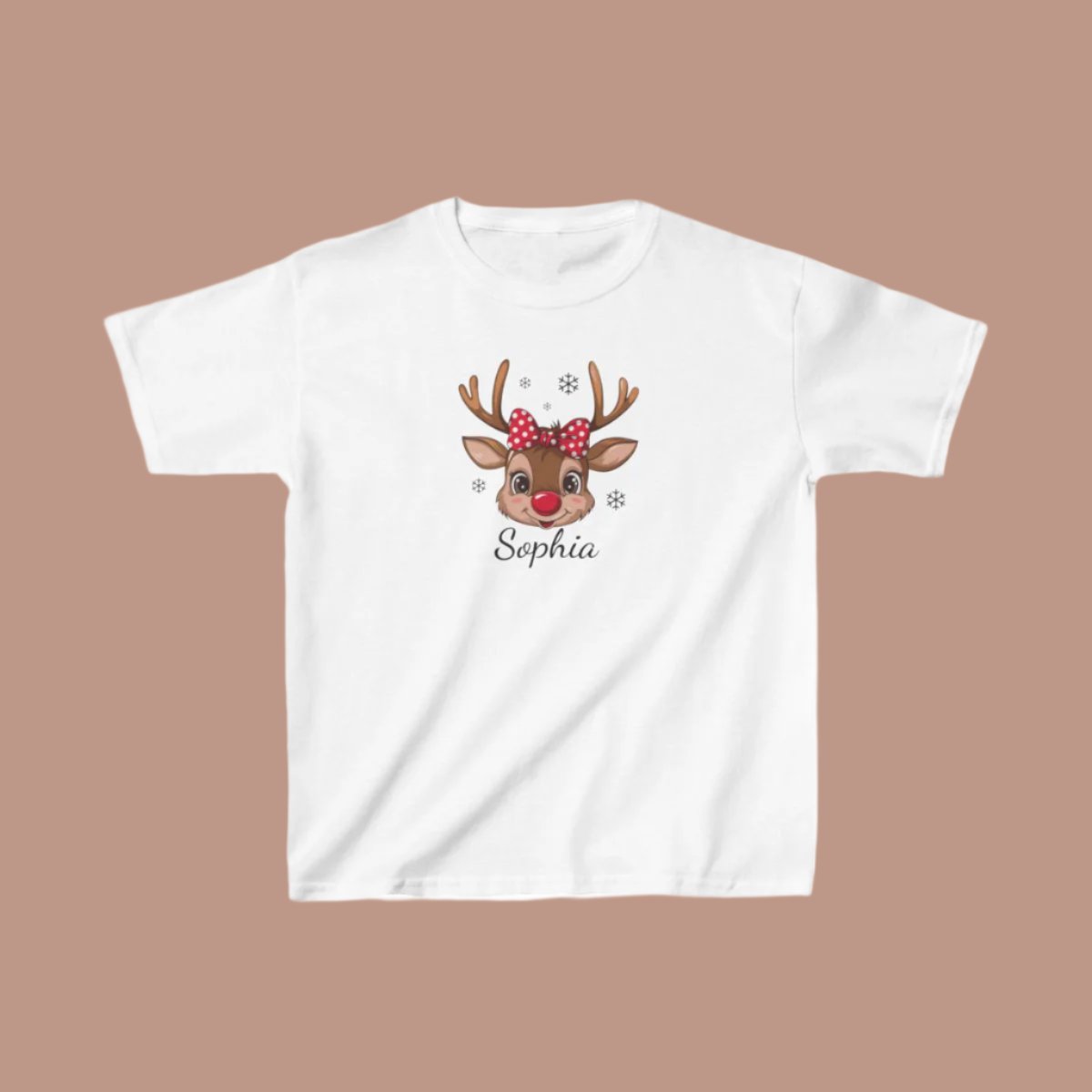 reindeer christmas girl t-shirt