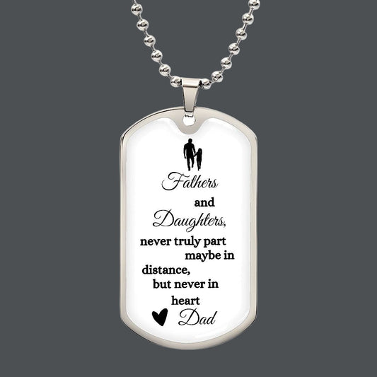 Dog Tag for Father's fron Daughter   engraved with message