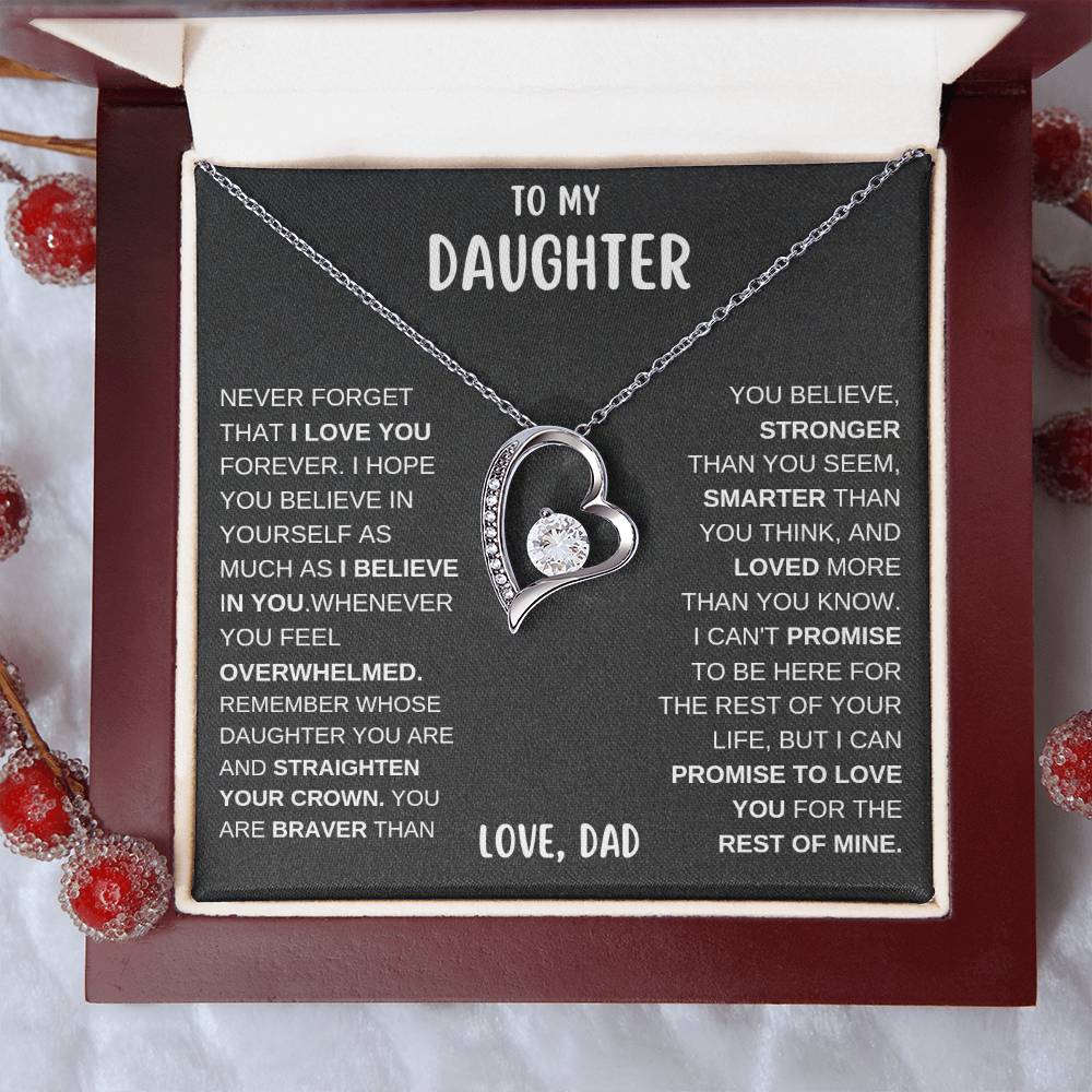 To My Daughter-Forever Love Necklace