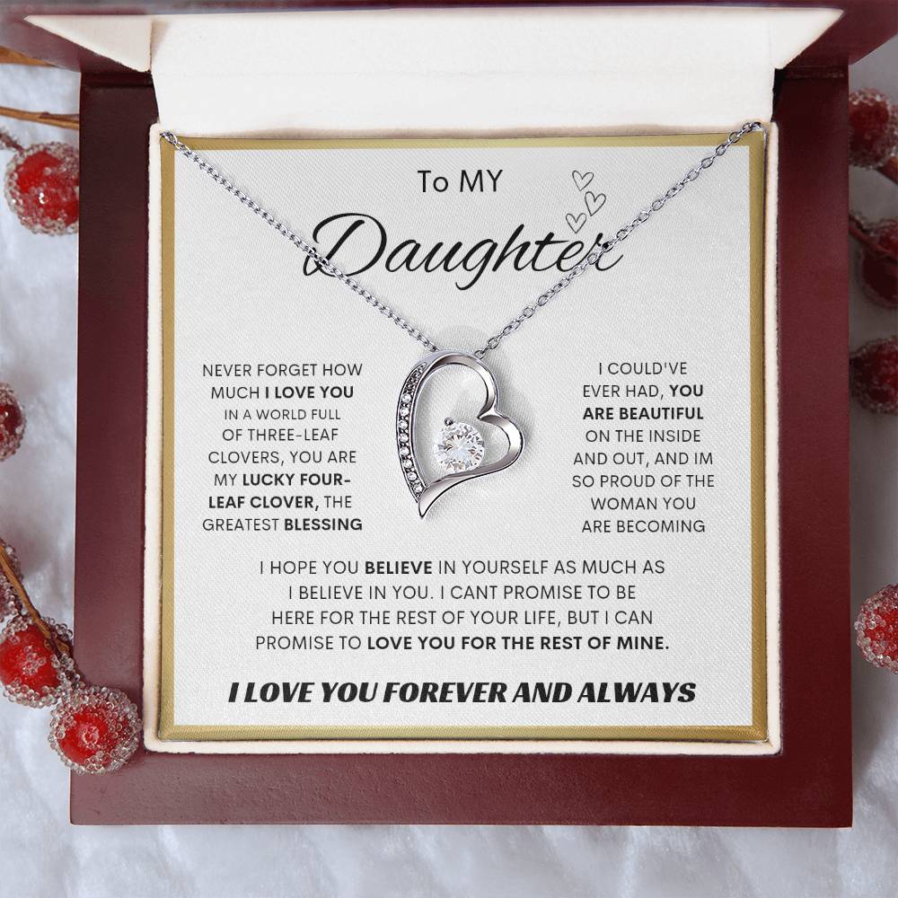 to my daughter - forever love necklace