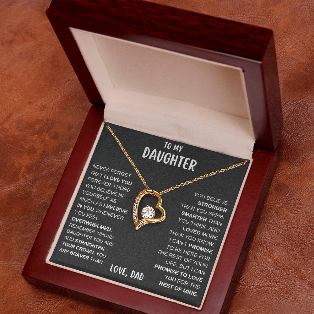 To My Daughter-Forever Love Necklace