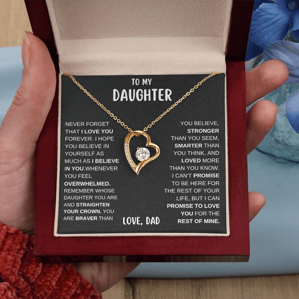 To My Daughter-Forever Love Necklace