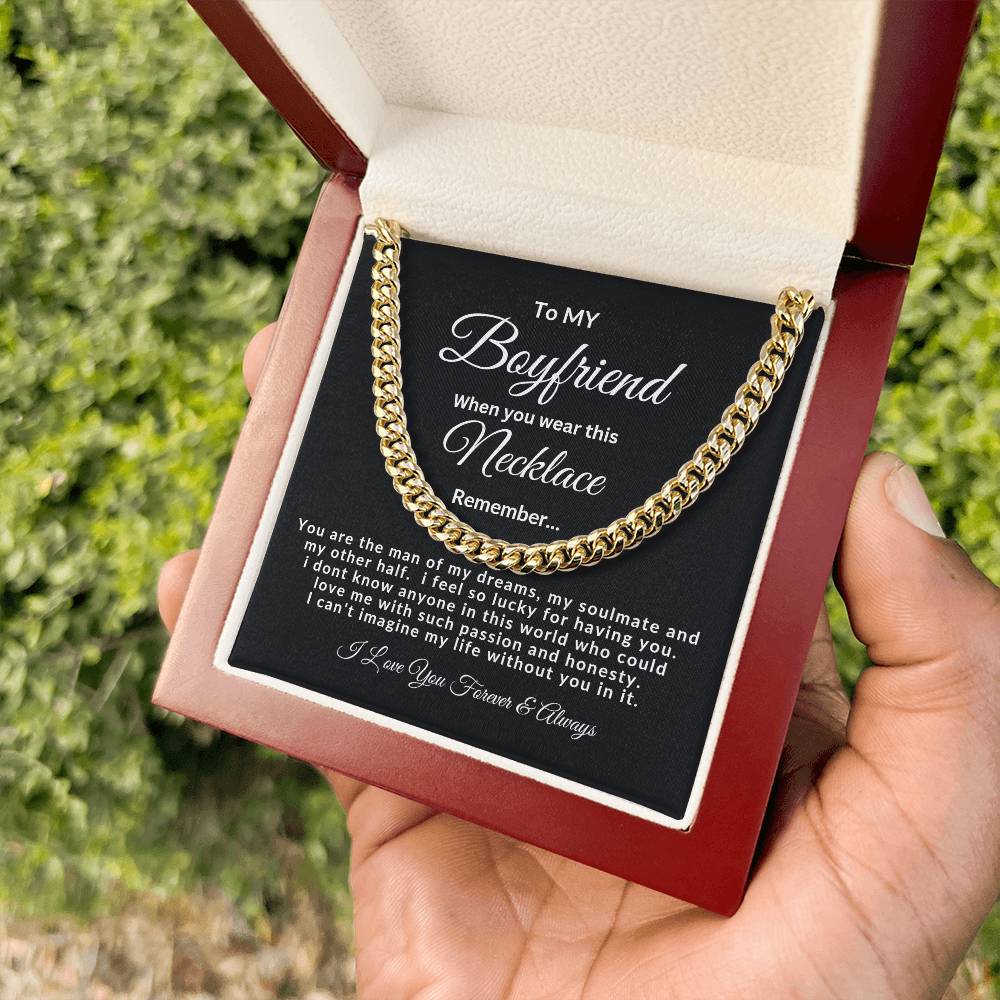 Cuban Link Chain-Boyfriend Necklace