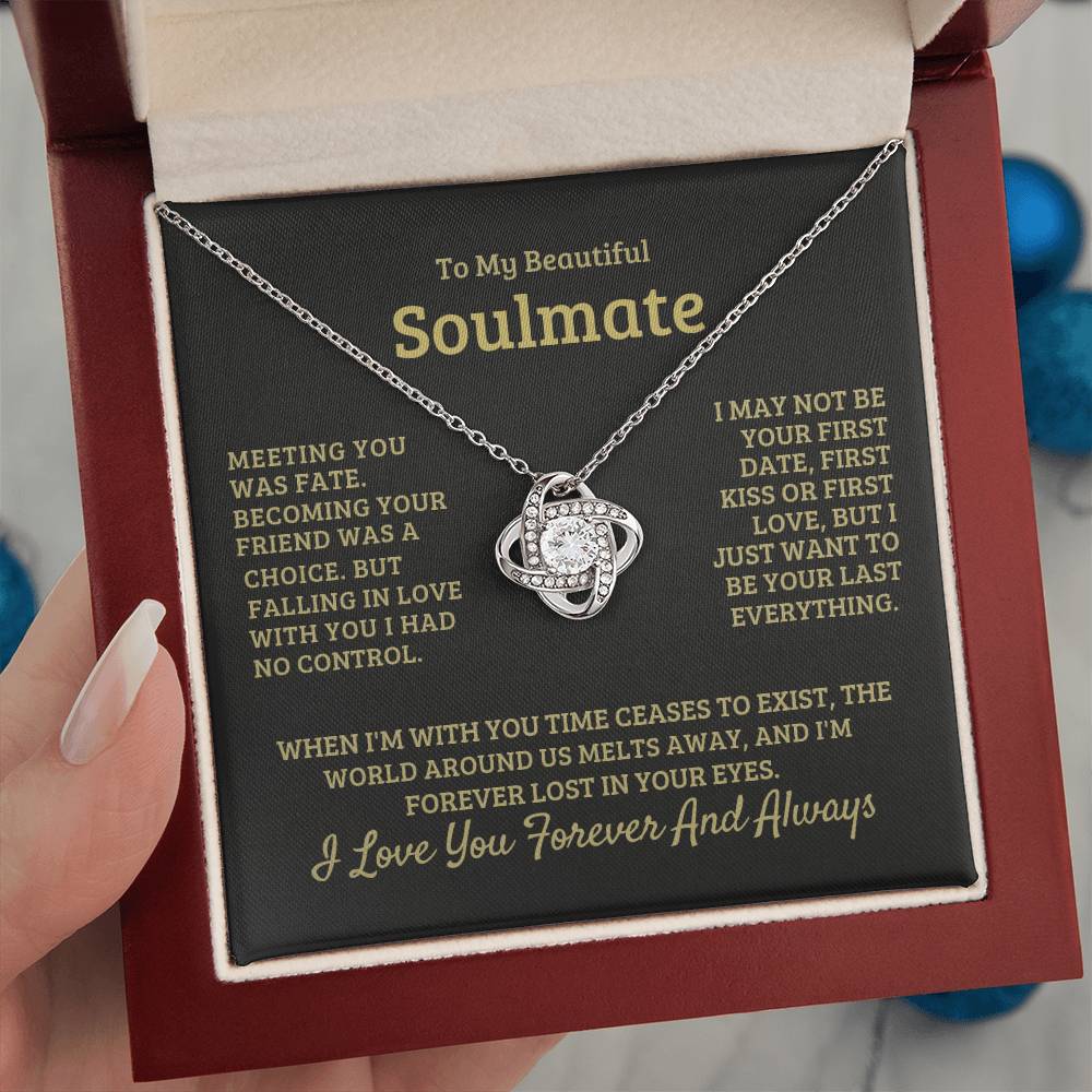 Loveknot Necklace-To My beautiful Soulmate