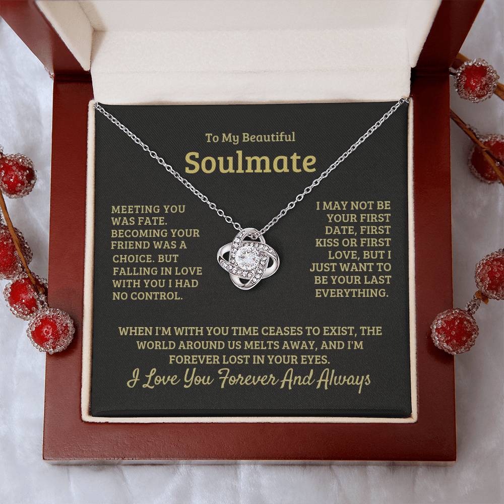 Loveknot Necklace-To My beautiful Soulmate