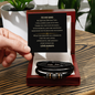 To My Dad 'Love You Forever' Bracelet, Fathers Day Gift, Anniversary Gift, Mens Bracelet with Message Card, Birthday Gift
