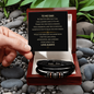 To My Dad 'Love You Forever' Bracelet, Fathers Day Gift, Anniversary Gift, Mens Bracelet with Message Card, Birthday Gift