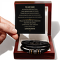 To My Dad 'Love You Forever' Bracelet, Fathers Day Gift, Anniversary Gift, Mens Bracelet with Message Card, Birthday Gift