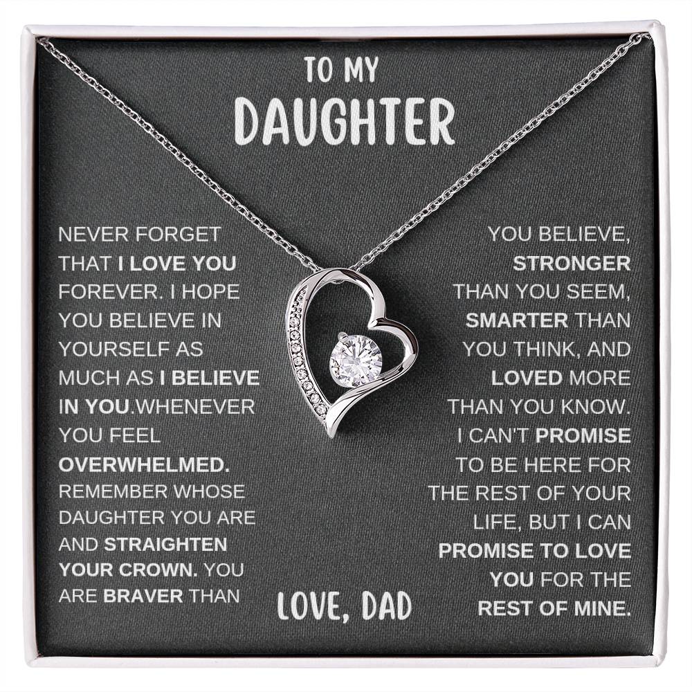 To My Daughter-Forever Love Necklace