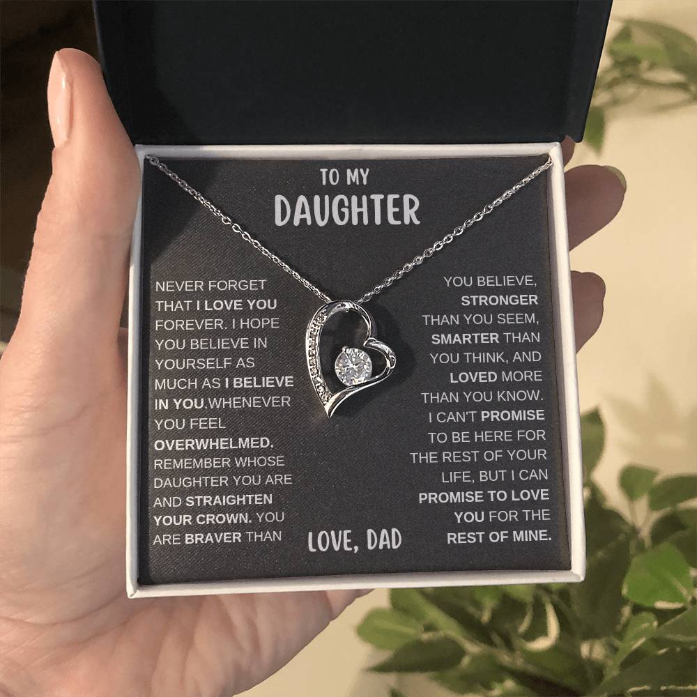 To My Daughter-Forever Love Necklace