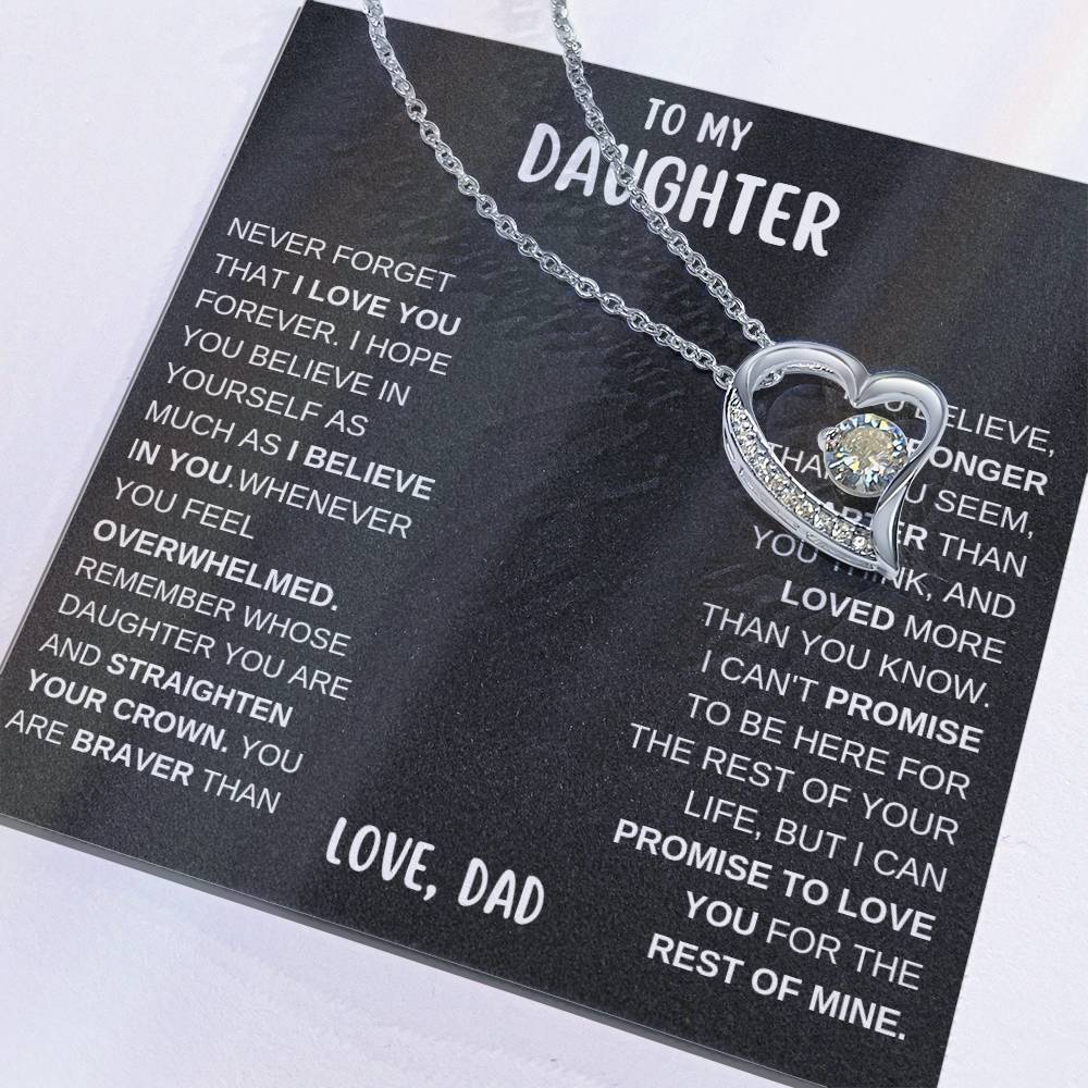 To My Daughter-Forever Love Necklace