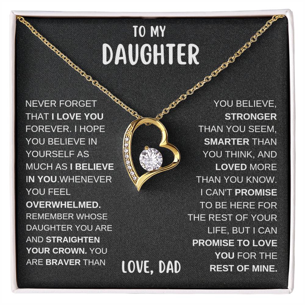 To My Daughter-Forever Love Necklace