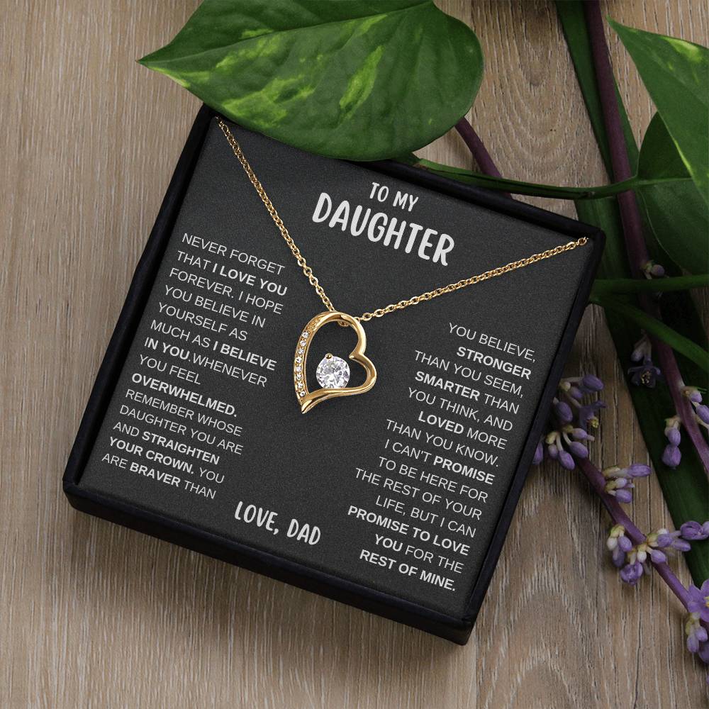 To My Daughter-Forever Love Necklace