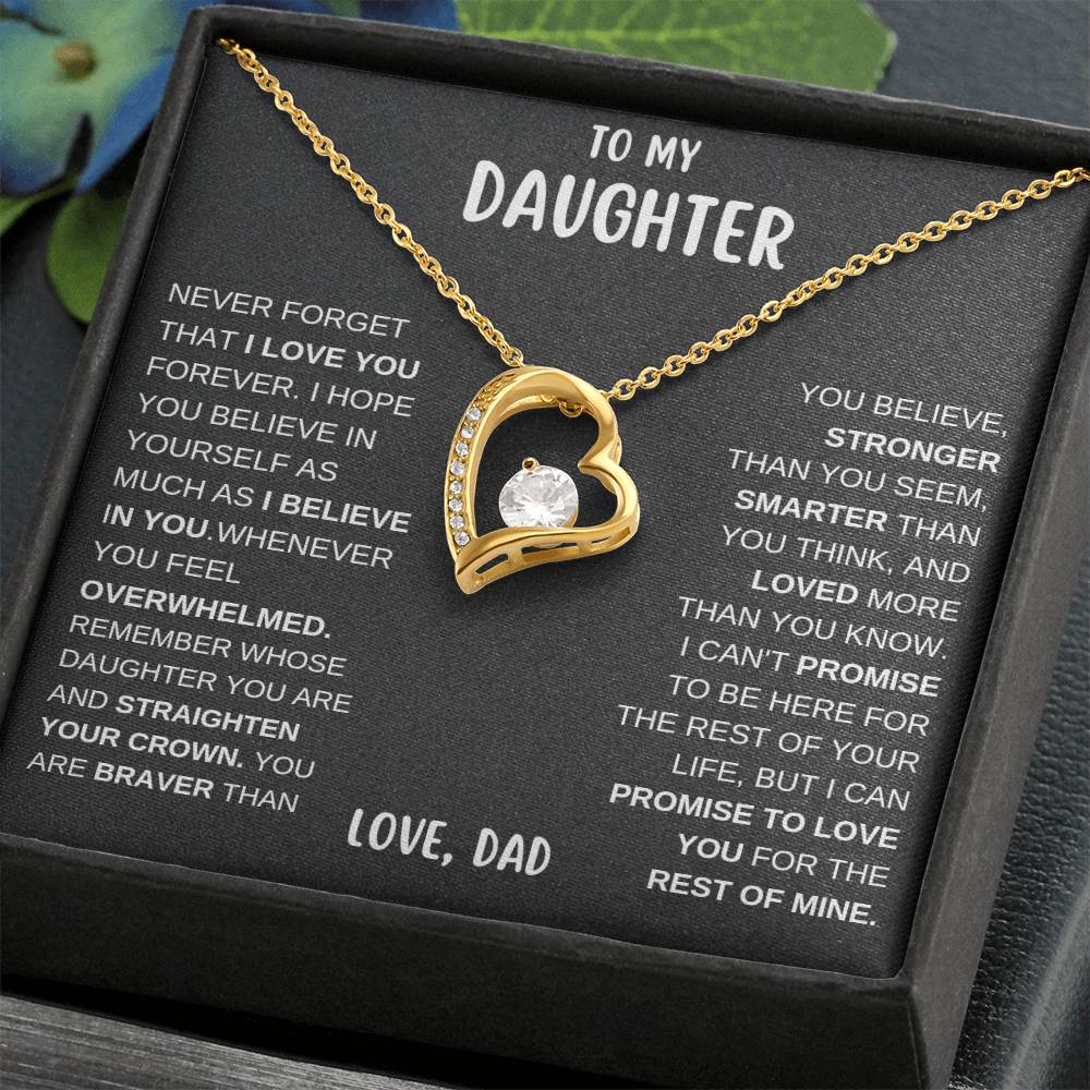 To My Daughter-Forever Love Necklace