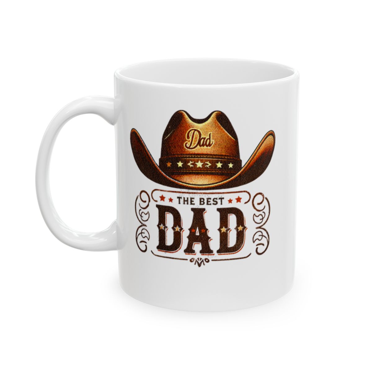 The Best Dad Cowboy Hat [Ceramic Mug, (11oz, 15oz)