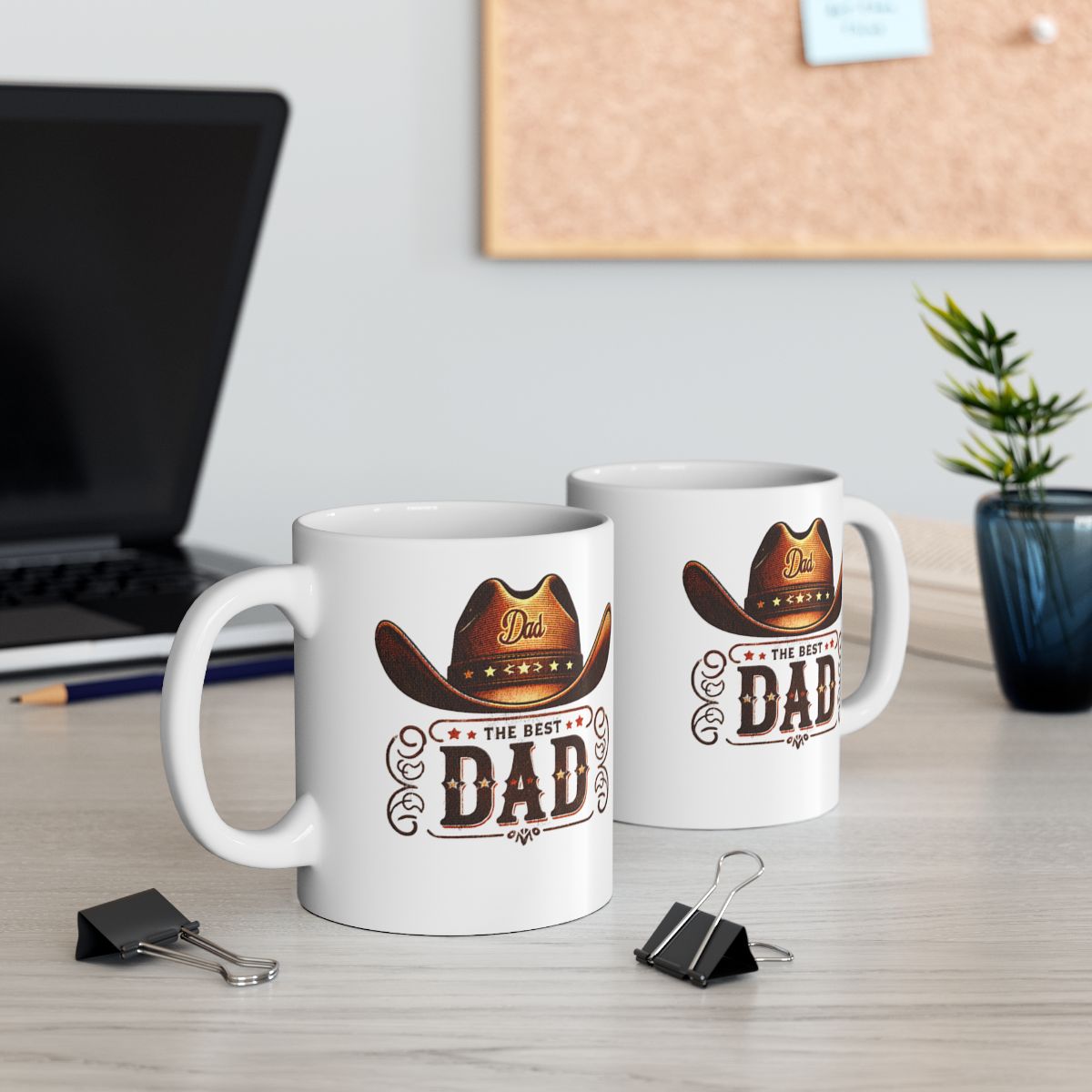 The Best Dad Cowboy Hat [Ceramic Mug, (11oz, 15oz)