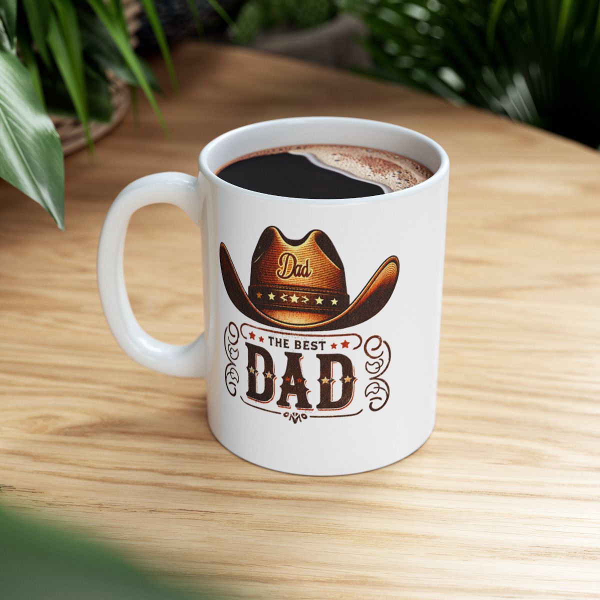 The Best Dad Cowboy Hat [Ceramic Mug, (11oz, 15oz)